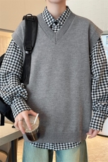 美式复古男女宽松休闲百搭纯色上衣日系针织衫ND638-TP28-58，男装针织衫/毛衣，电商A102