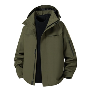 新款男女高品质户外登山服青少年学生冲锋衣夹克外套HS6606图片