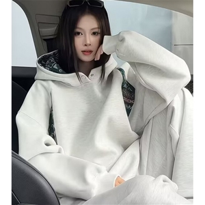 复古连帽卫衣男潮牌ins设计感小众春秋季宽松百搭上衣 WY433图片