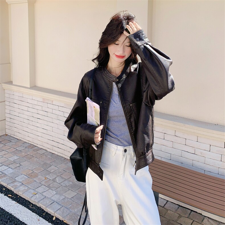 新品PU皮外套5587-P185-K298,女装皮衣,2C275
