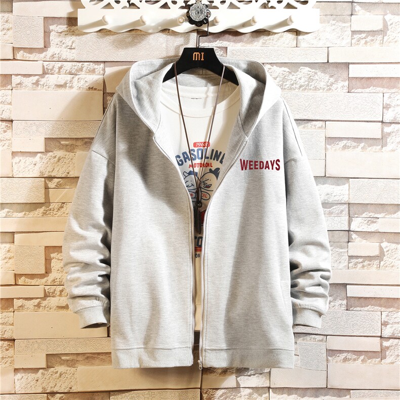 KS21113-P38连帽开衫卫衣男运动外套大码班服砖墙挂拍,男装卫衣,电商A040A