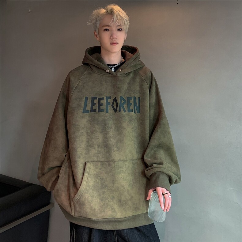 脏脏扎染360克重磅华棉男2024春秋季新款美式宽松外套帽衫W90-P58,女装短外套,电商C307