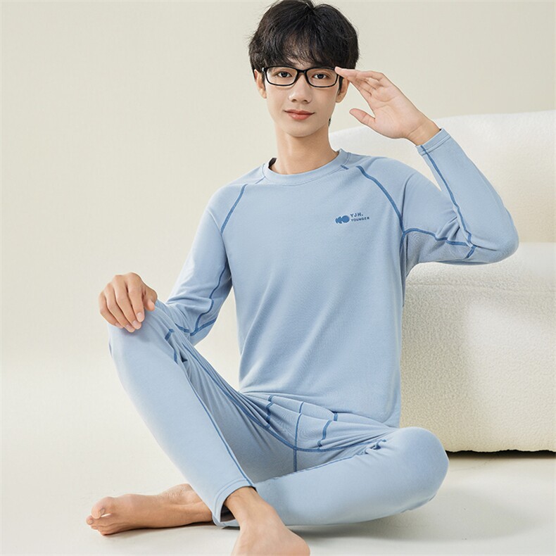 男士秋衣秋裤休闲情侣保暖内衣套装两件套TZ3605-P55,男装休闲套装,星座310B-3