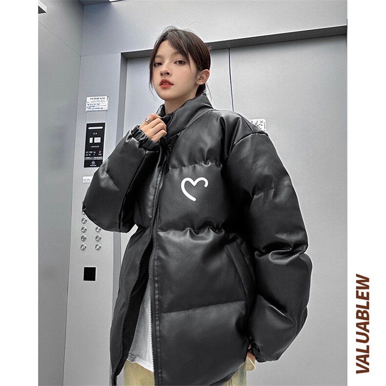 均可提供短视频高品质港风爱心PU皮加厚棉衣PM138-p110控148,男装棉衣,星座508（原C305）