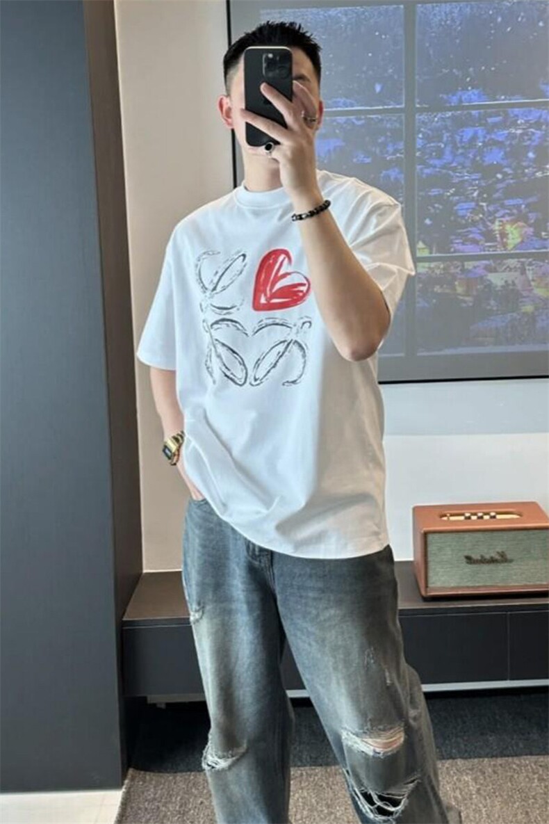 时尚潮牌字母印花男士夏季新款百搭舒适透气圆领T恤YGH3373P45,男装T恤,电商A089-1