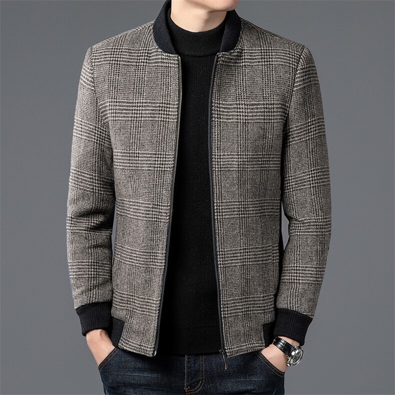 DZ68816钱塘2020-3冬季厚款商务休闲简约翻领中年男士夹克P152,男装夹克,钱塘207-3