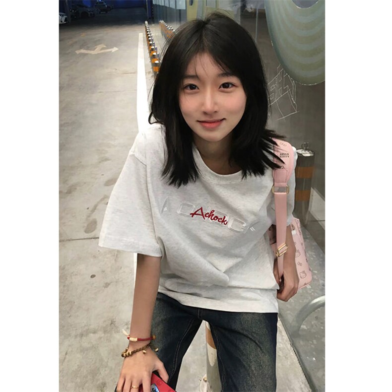 万针全刺绣工艺高品质260克双纱纯棉美式高街短袖T恤特P33,男装T恤,电商A486