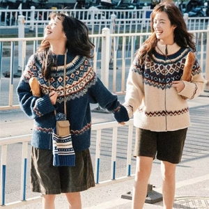 2025秋冬新款毛衣女套头加厚保暖宽松外穿打底毛衣女内搭上衣图片