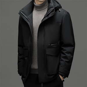 CSYR89658钱塘2020-2中年男士冬季厚款商务休闲有帽羽绒服P285图片