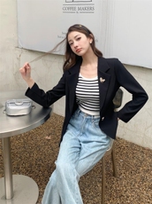 现货 春季新款 跑量小西装外套,女装西装,艾佳美