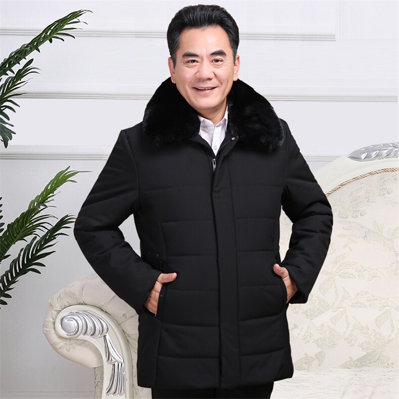 大款，长年有货！爸爸冬季棉衣中老年棉袄外套加绒加厚爷爷棉服图片