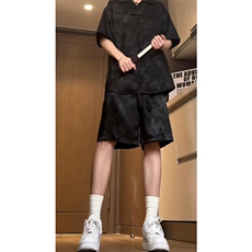 量大优供视频风龙纹提花短裤M-5XLDK19特P25，男装牛仔裤，电商B325