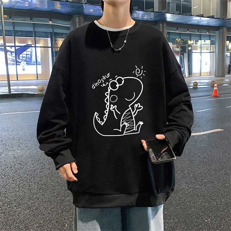S6172-P28加绒款-P33秋季圆领卫衣男大码韩版宽松长袖外套,男装卫衣,电商A040