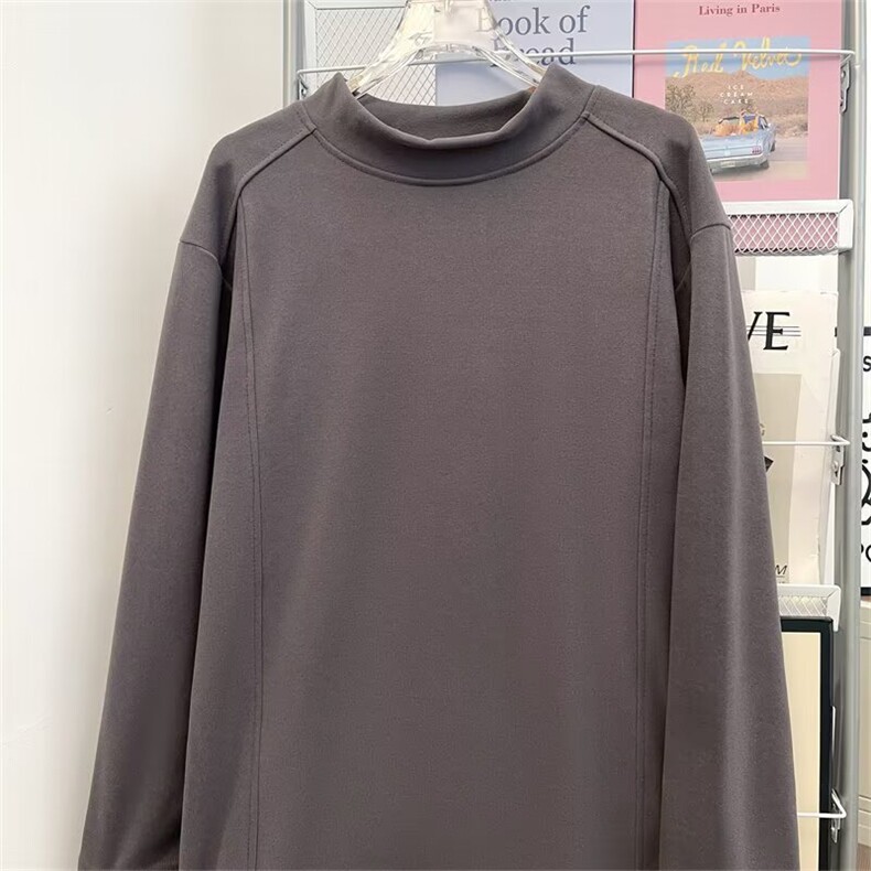 LS0692-P30圆领丝光棉长袖T恤女春季2025新款内搭上衣休闲打底衫,男装T恤,电商C233