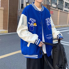 潮流夹克潮男春季棒球领夹克克莱因蓝外套WT16P68，男装夹克，星座1116-2