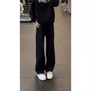 潮流美式vibe复古百搭阔腿牛仔裤男女新款直筒裤S449 P40图片