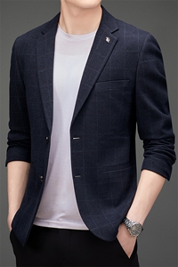 DJ3053钱塘2020-3新款时尚休闲简约百搭中年男士西服外套P152图片