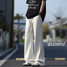 直筒裤子男款夏季休闲裤宽松运动西裤垂感X1950-特批-4588，男装休闲裤，星座718