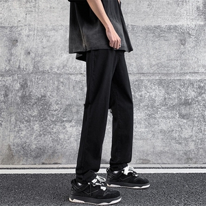 现货 夏季美式高街后破洞修身弹力牛仔裤男 K802-K867-P45图片