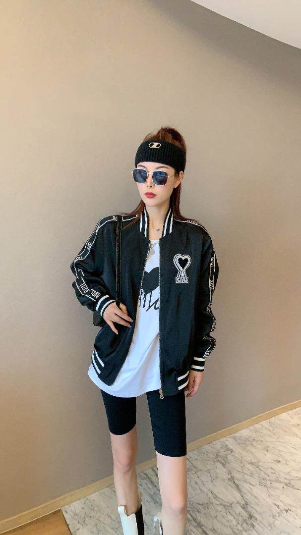 时尚棒球服，黑色，白色，绿色，3个尺码(m，L，ⅹL)，女装，湘怡服饰