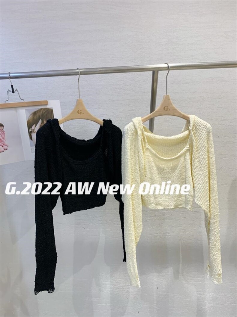 新款针织两件套均码2色现货，其它，G