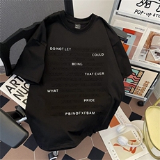 W54高质量棉重磅垫肩短袖新款T恤宽松休闲百搭，男装T恤，星座308A-1（原309B-1）