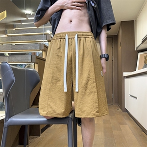 港风工装休闲裤高街五分裤宽松沙滩裤直通短裤DK236 P28图片