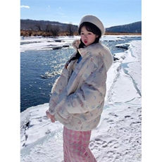 1506A/G78110/P94学院风甜美毛领连帽棉服外套，男装棉衣，星座1506A