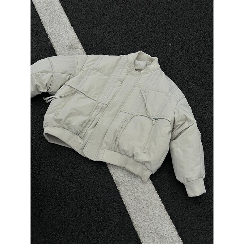 【有货】纯色拼接工装棉服机能棒球服棉衣棉袄外套MY63特P93,男装棉衣,星座908-1