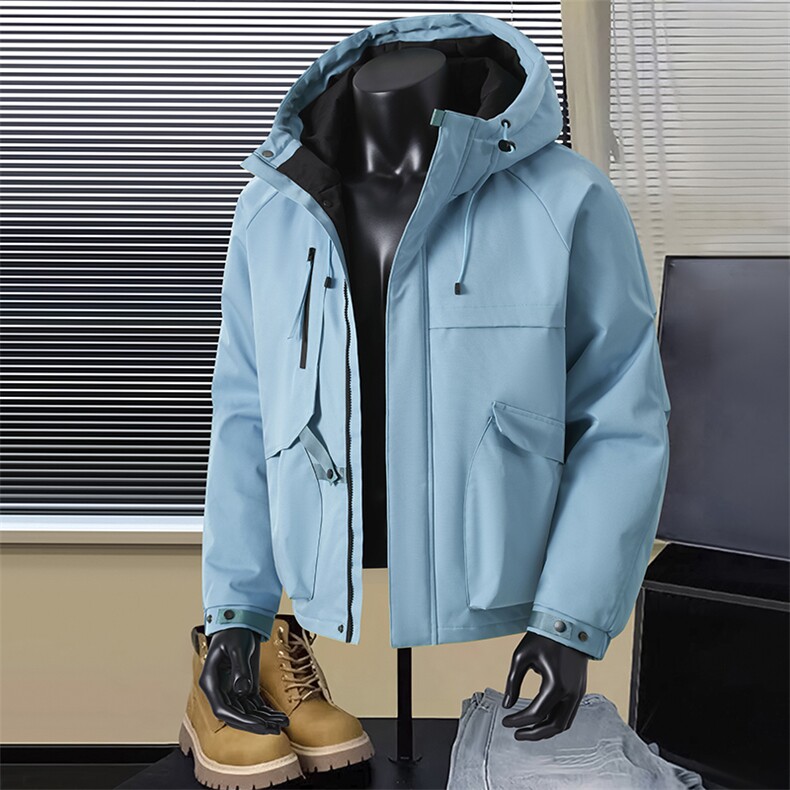 现货5W件冬季三防美式boxy解构连帽雪山冲锋衣棉衣男女棉服厚外套,男装夹克,电商A486