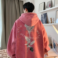 直播品质500克重磅潮牌美式做旧炒雪花水洗加绒卫衣H363JR特P65，男装卫衣，电商A486