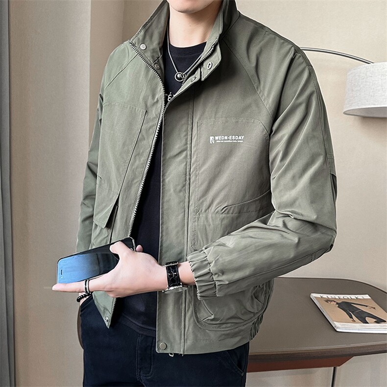 店主风立领品质外套春秋男装夹克B317-1801-P85图片
