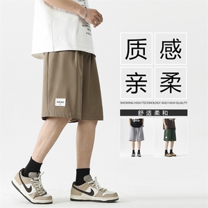 清爽透气轻薄垂顺个性标志时尚百搭冰丝外穿短裤 DK510-特批17图片
