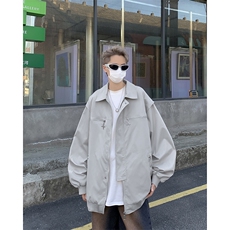美式高街翻领工装上衣外套春季新款潮牌ins飞行员夹克W8119-P58，男装夹克，星座512-4