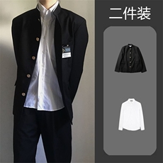 学院风西装外套男ins潮牌痞帅设计感中山装高级感日系复古制服，男装西服套装，星座601-1