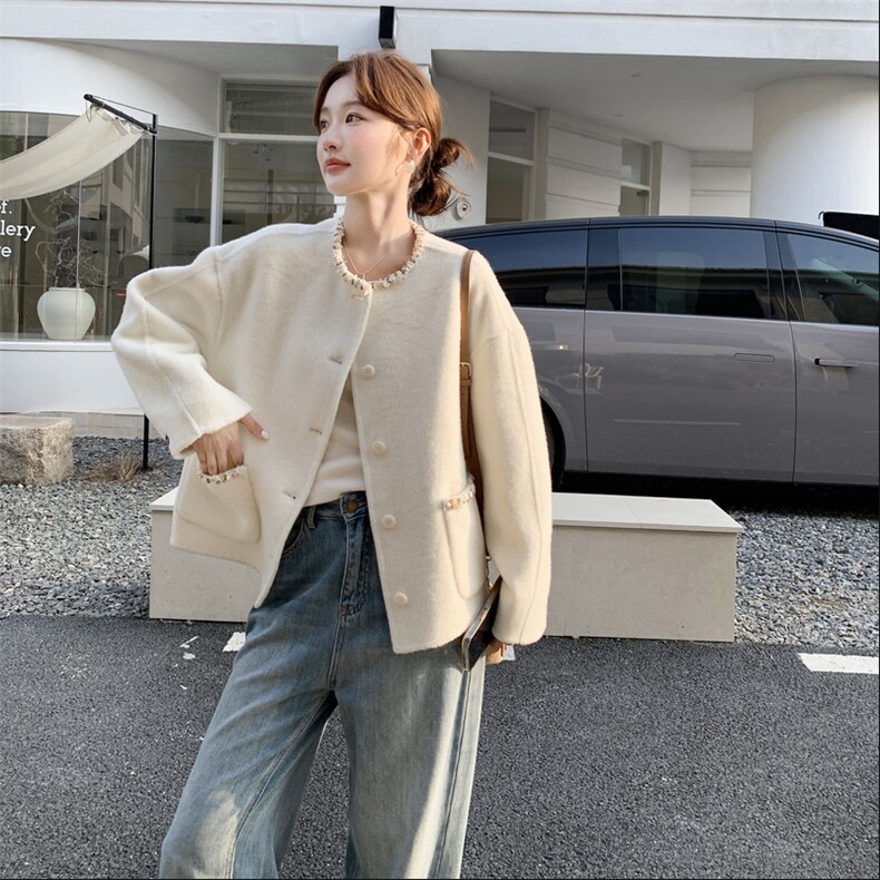现货70毛双面尼短外套2C117-1807P245K348,女装短外套,2C117