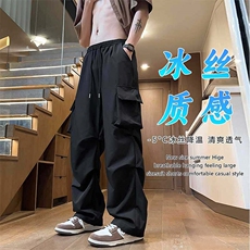 特批25工装风时尚休闲冰丝休闲裤大口袋百搭冰丝休闲裤K9706，男装工装外套，电商A128
