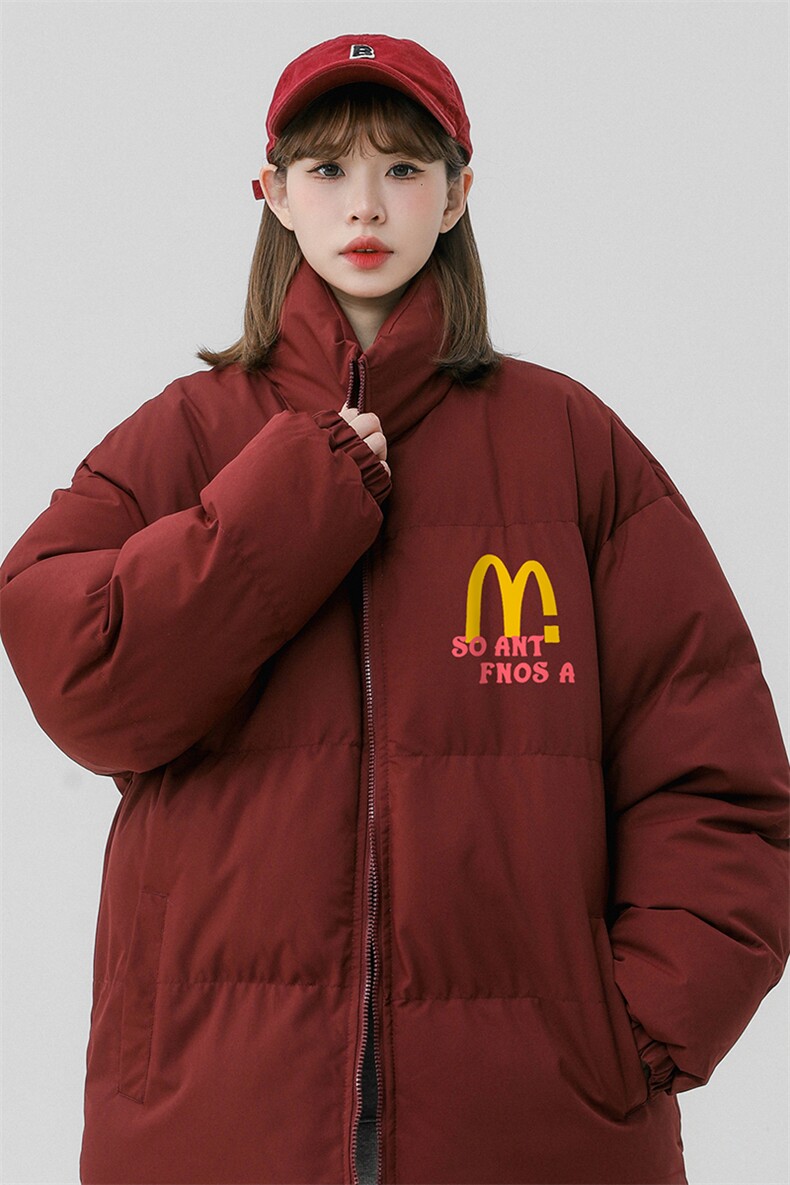 中性风23冬季时尚百搭潮流字母印花棉服外套MY62063P85控118,男装棉衣,电商A268