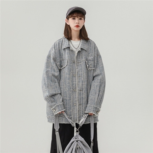中性风牛仔夹克外套 JK9004-P88128，85%棉15%聚酯纤维现货图片