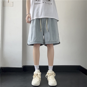 牛仔短裤男士夏季外穿复古做旧水洗潮流百搭休闲五分裤子DK07-P38图片