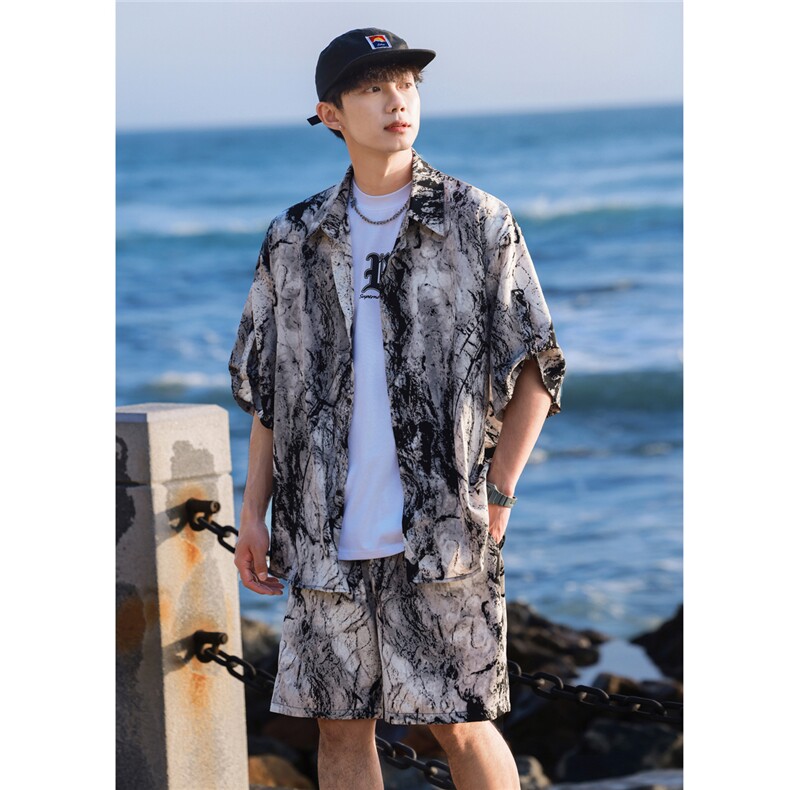 1短衬CS77033特P25DK77055特P18无差价套装TZ77066特P43大码M-5XL，男装休闲套装，星座226-2