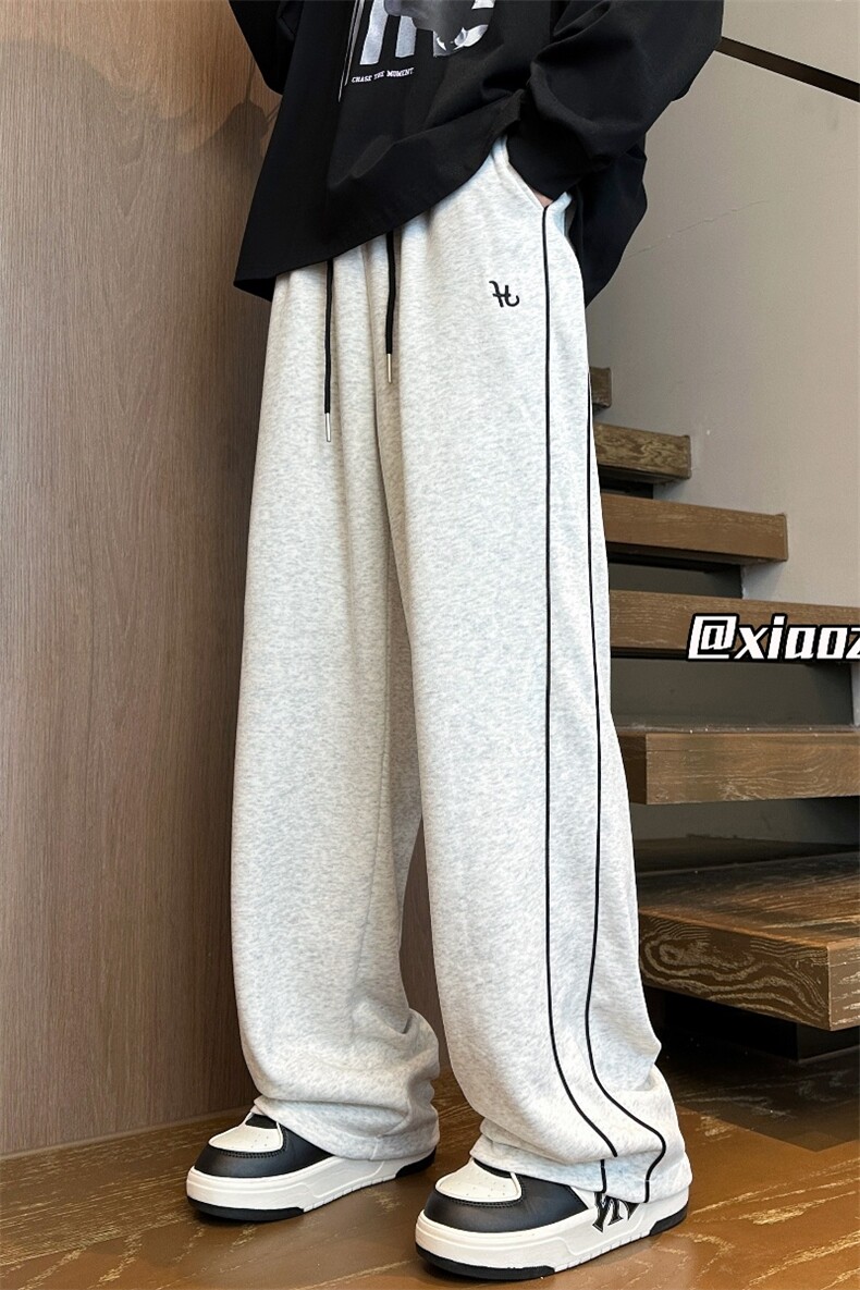 XZ616秋季新款撞色织带分割趣味刺绣休闲长裤TY1090特P40控78,男装休闲裤,星座512A（原616）