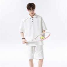 日系polo衫拼接T恤套装T3644上衣特P29控58/DK8615特P29控58，男装T恤，电商A007