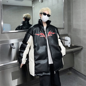 皮棉服冬季宽松港风棉衣立领冬装棉袄外套男MY2412-特100控168图片