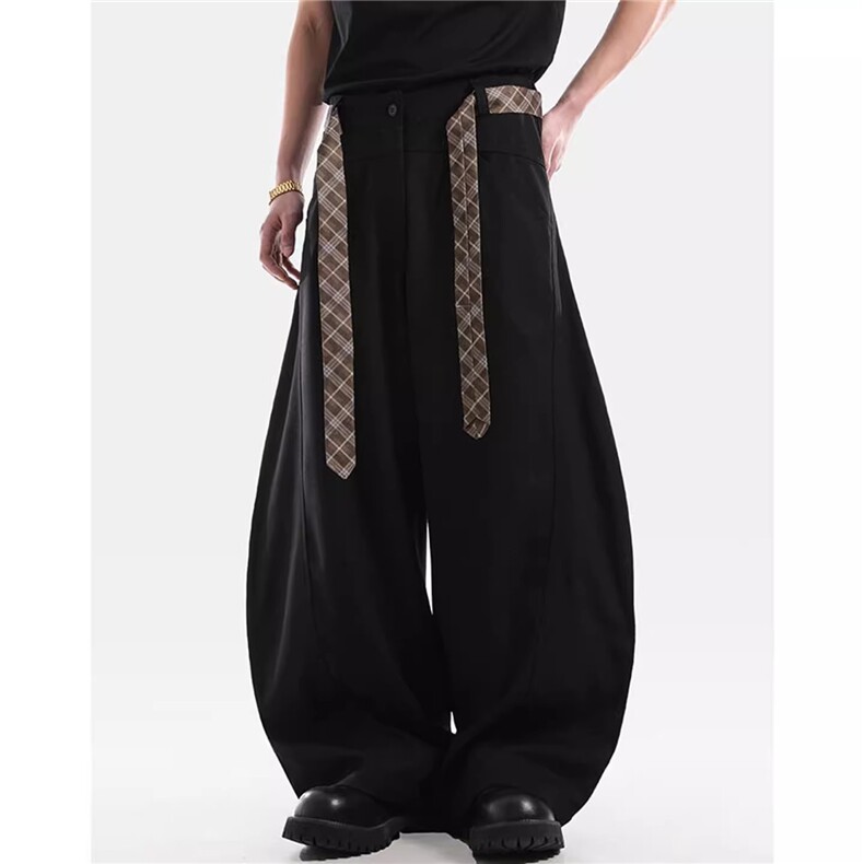 美式街头潮牌cleanfit阔腿弯刀西裤男高街痞帅百搭宽松休,男装西裤,星座302B