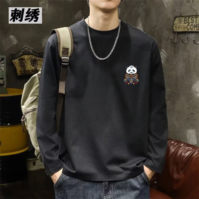 ins新款慵懒原宿潮流文艺时尚日系百搭气质纯棉百搭长袖T恤打底衫图片
