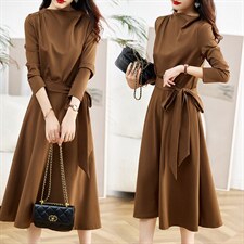 现货-2023秋季新款时尚气质显瘦大摆连衣裙,女装连衣裙,新思路,浙宝-杭派风 现货-2023秋季新款时尚气质显瘦大摆连衣裙,女装连衣裙,新思路,浙宝-杭派风