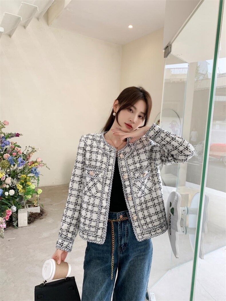 高端定制面料时尚大方优雅时尚外套，其它，荷塘月色