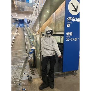 网图有货 美式高街闪电刺绣连帽套头宽松卫衣外套男女 A864-P45图片
