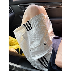 8XL-M三条杠工装短裤大码休闲运动中裤条纹冰丝五分裤DK1303/P48，男装牛仔裤，电商B238